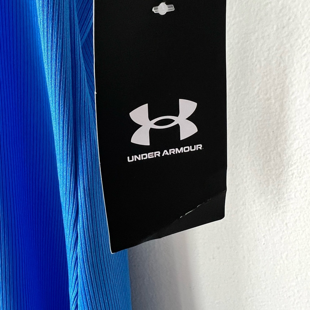 Under Armour Blue Ribbed Racerback Tank Top - Picture 5 of 5